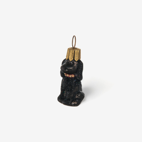 Mini Black Poodle Ornament