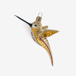 Clip-on Yellow Hummingbird Ornament