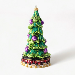 Christmas Tree with Train Ornament
