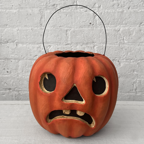 Scary Jack-O' Lantern Pumpkin Candy Bucket
