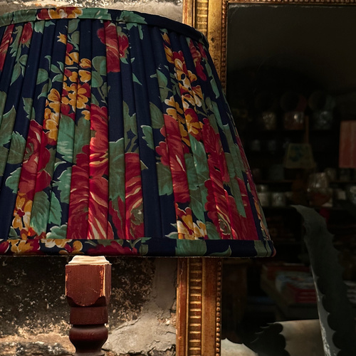 14" Saved NY Pleated Fabric Lampshade #4122