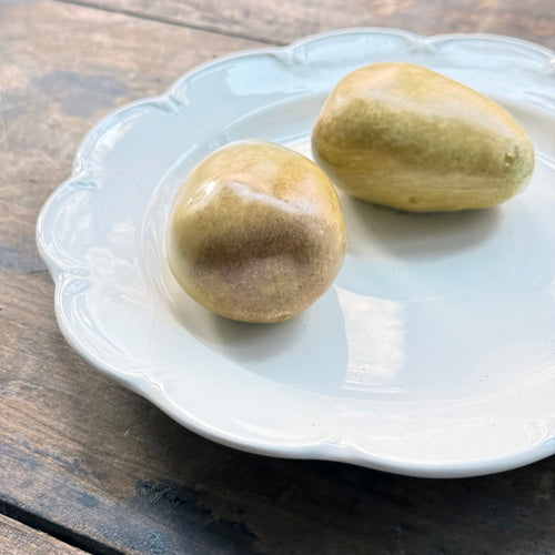 Trompe L'oeil Potatoes Plate with Scalloped Rim