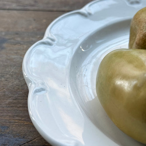 Trompe L'oeil Potatoes Plate with Scalloped Rim