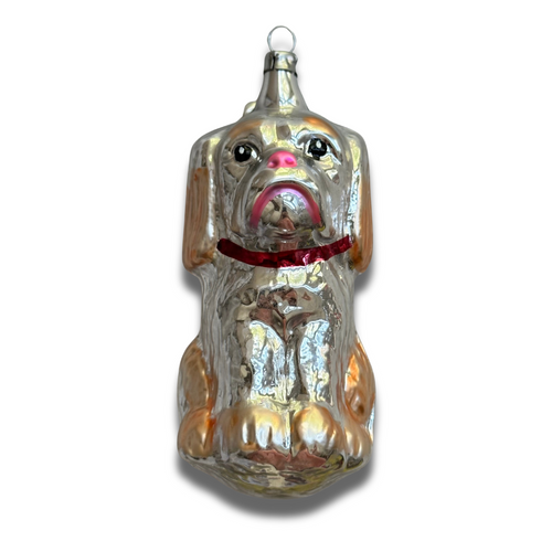 Nostalgic Large Dog with Red Collar Ornament