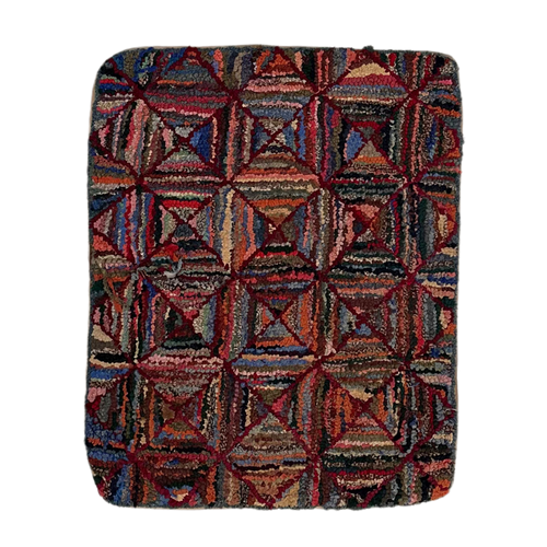 2’1”x 1’7” Decorative Vintage Rag Rug #1