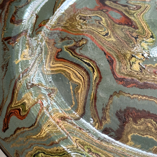 Marbled Charger Large Plate in  Macao (S907)
