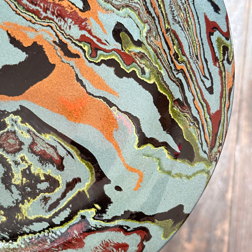 Marbled Charger Large Plate in Amazon (S908)