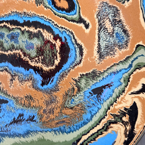 Marbled Dinner Plate in Papeete (S913)