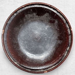 15" Round 19th Century French Ceramic Glazed Vessel