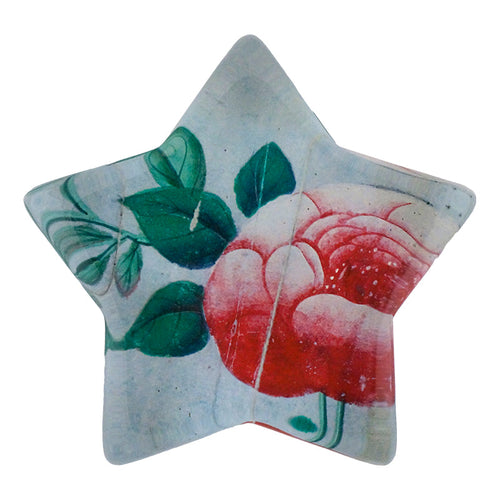18c Fan Detail - Rose and Leaves - FINAL SALE