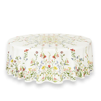 Summerill & Bishop x John Derian "Botanical Wildflower" Round Tablecloth