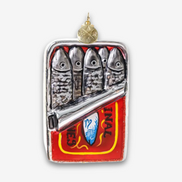 Red Sardines Tin Ornament
