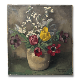Mid 20th-century Dutch Floral Still Life Painting