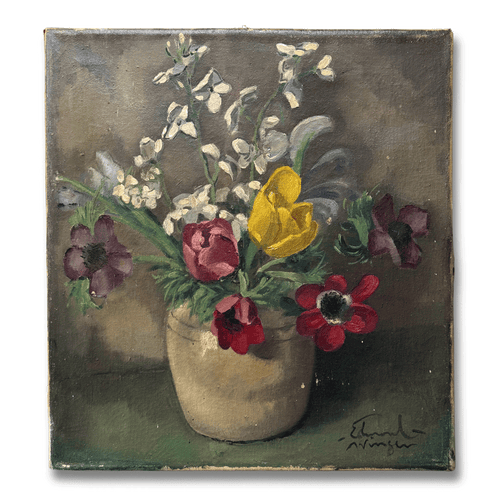 Mid 20th-century Dutch Floral Still Life Painting