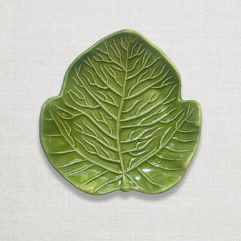 Vintage Barbara Eigen Majolica Leaf Dish (M10)