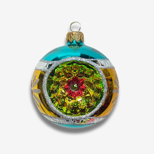 Nostalgic 8 Reflector Ornament in Flounce Gold