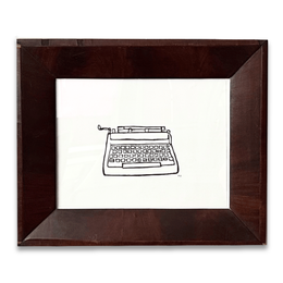 Hugo Guinness "Electric Typewriter" Linocut in a Vintage Frame