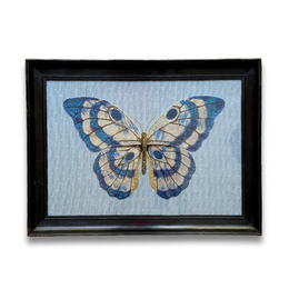 Hand Embroidered "A Blue Butterfly" by Zara Merrick