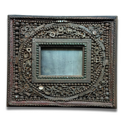 20th-century Tramp Art Folky Mirror