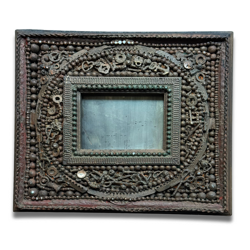 20th-century Tramp Art Folky Mirror