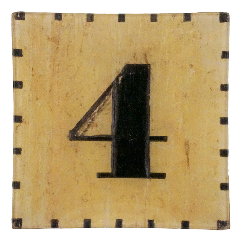 Red & White Number 4 - FINAL SALE
