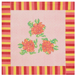 Lisa Corti Cotton Panel Cloth in Tiles Yellow 110 x 110cm