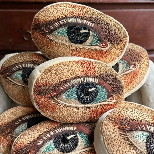 Beaded Eye Cushion