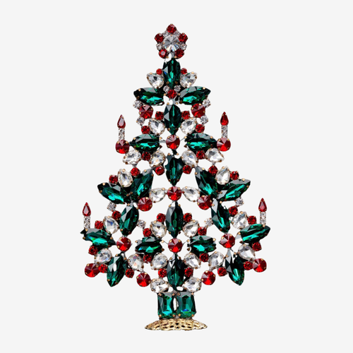Festive Rhinestone Crystal Christmas Tree