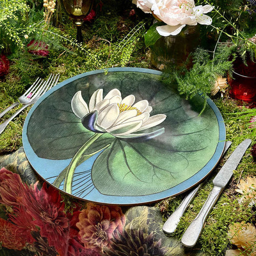 Summerill & Bishop x John Derian 'Water Lily' Round Cork-Backed Placemat