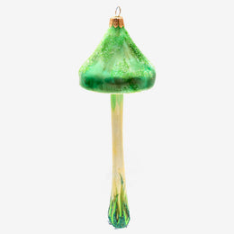 White and Green Mushroom Ornament