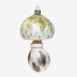 White & Grey Mushroom Ornament