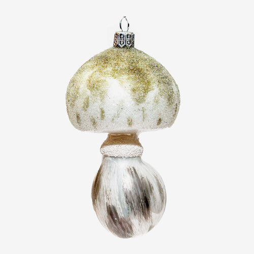 White & Grey Mushroom Ornament