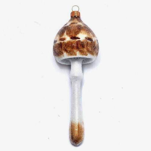 White & Brown Mushroom Ornament