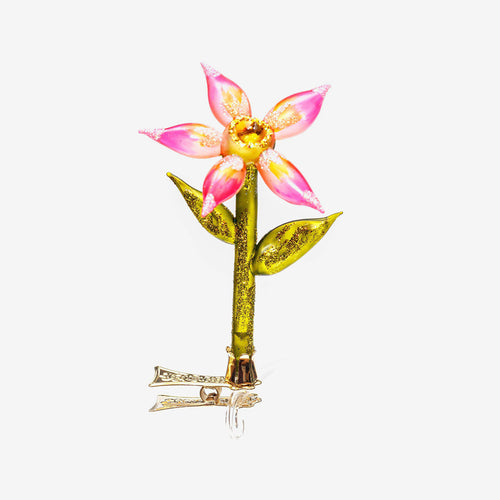 Small Pink Flower Clip-On Ornament