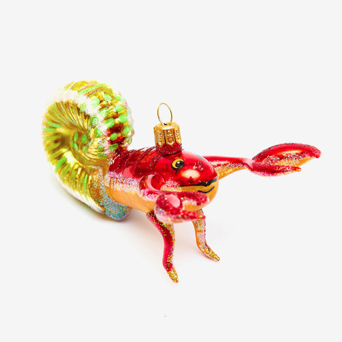 Hermit Crab with Yellow Shell Ornament