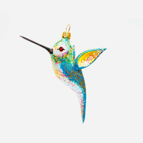 Turquoise & Gold Hummingbird Ornament