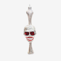 Skull on Bone Ornament