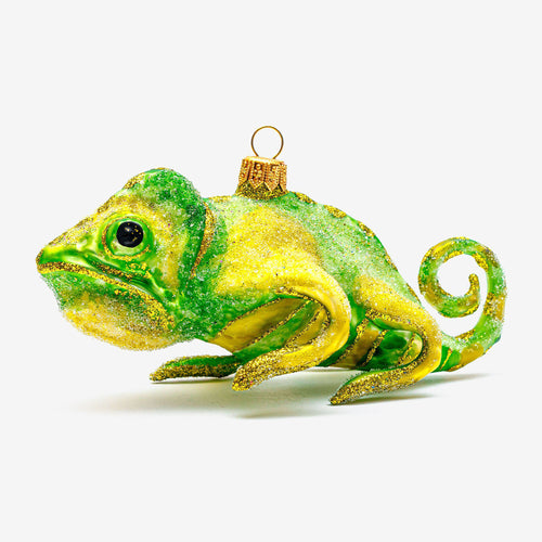 Green Chameleon Ornament 16