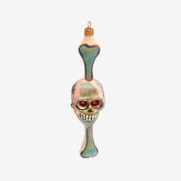 Skull on Bone Ornament