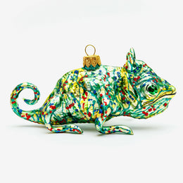 Green Chameleon Ornament 35