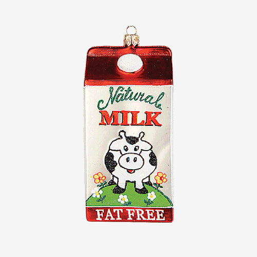 Fat Free Milk Carton Ornament