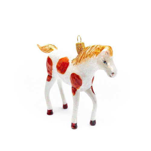 White Spotted Horse Ornament