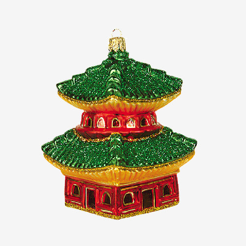 Pagoda with Green Roof Ornament