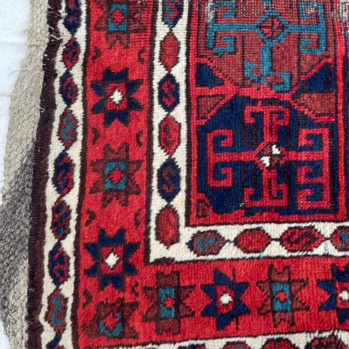 3'4" x 10'8" Antique Kurdish Runner Rug