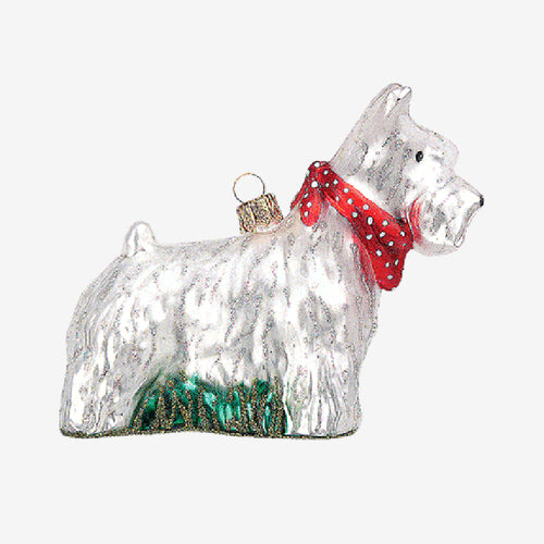 White Scottish Terrier Ornament