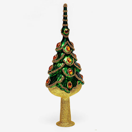 Jeweled Christmas Tree Finial Tree Topper