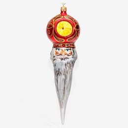 Santa Face Icicle Ornament