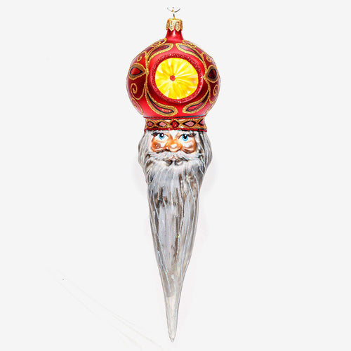 Santa Face Icicle Ornament