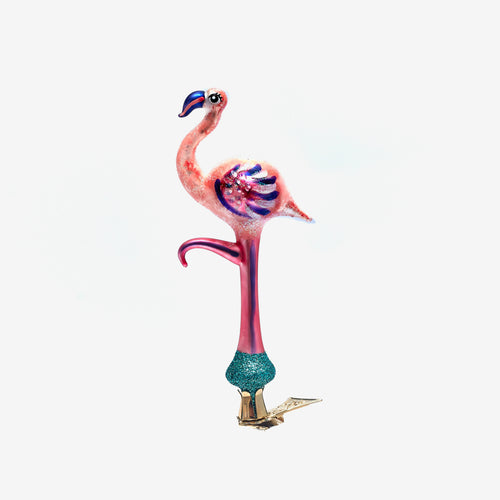 Pink Flamingo Clip-On Ornament
