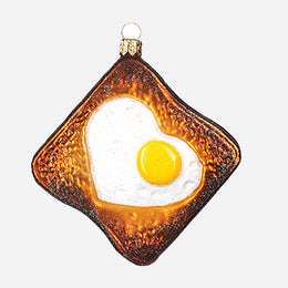 Egg in Toast Ornament